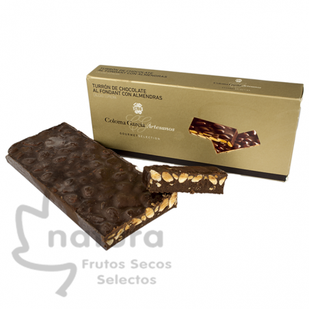 Turrón de Chocolate al Fondant con Almendras